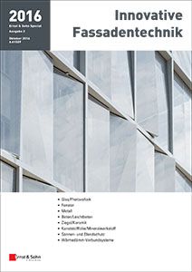 Ein modernes Gebäude mit einer innovativen Fassade aus Glas und Metall zeigt zeitgenössische Architekturdetails mit horizontalen Linien und strukturierten Elementen.